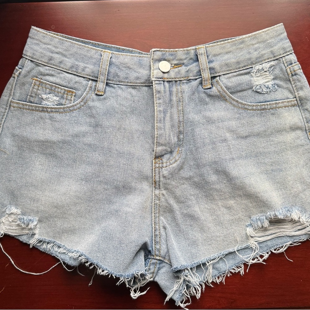 Denim Distressed Women Shorts